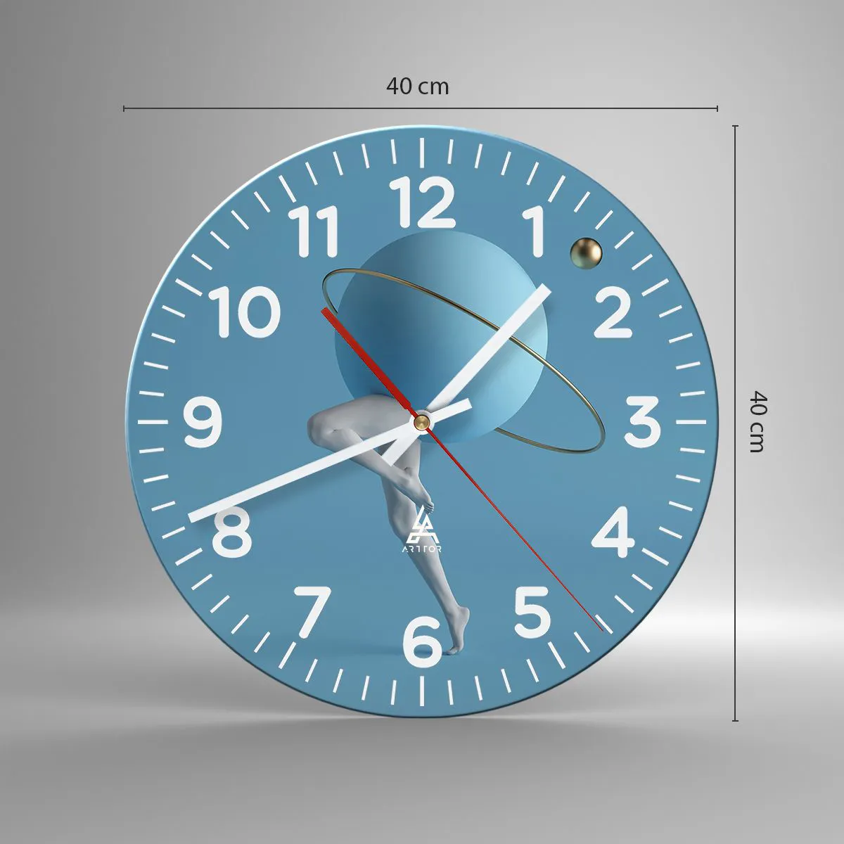 Ceas de perete - Ceas pe sticlă - Și planetele o iau razna - 40x40 cm