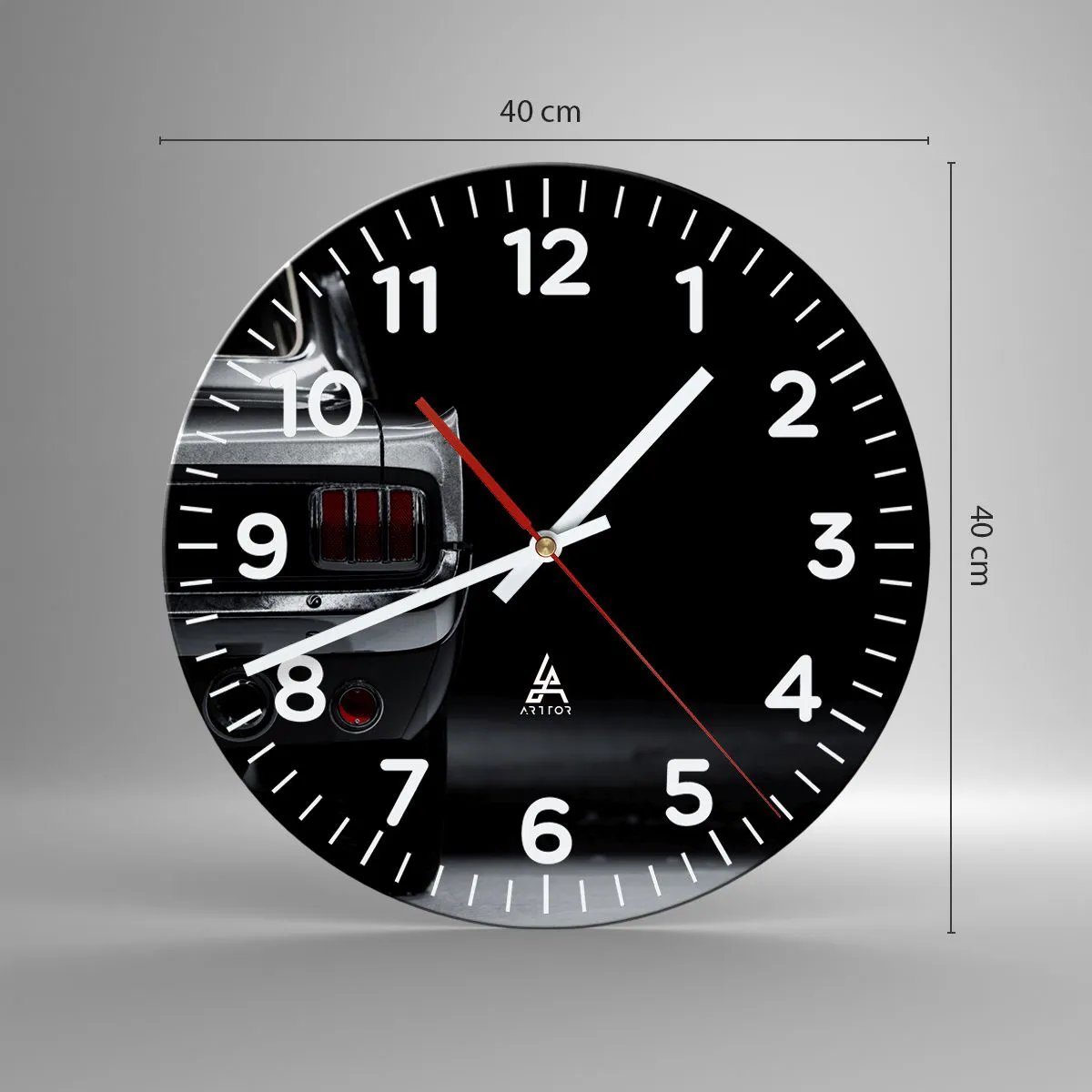 Wanduhr - Glasuhr - Charme des Klassikers - 40x40 cm