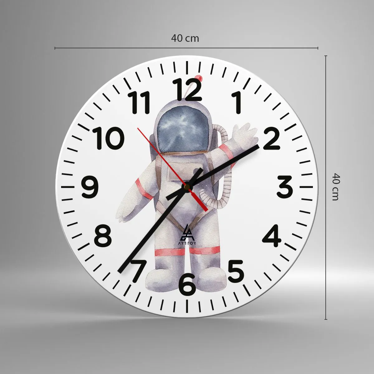 Wanduhr - Glasuhr - Bis dann! - 40x40 cm