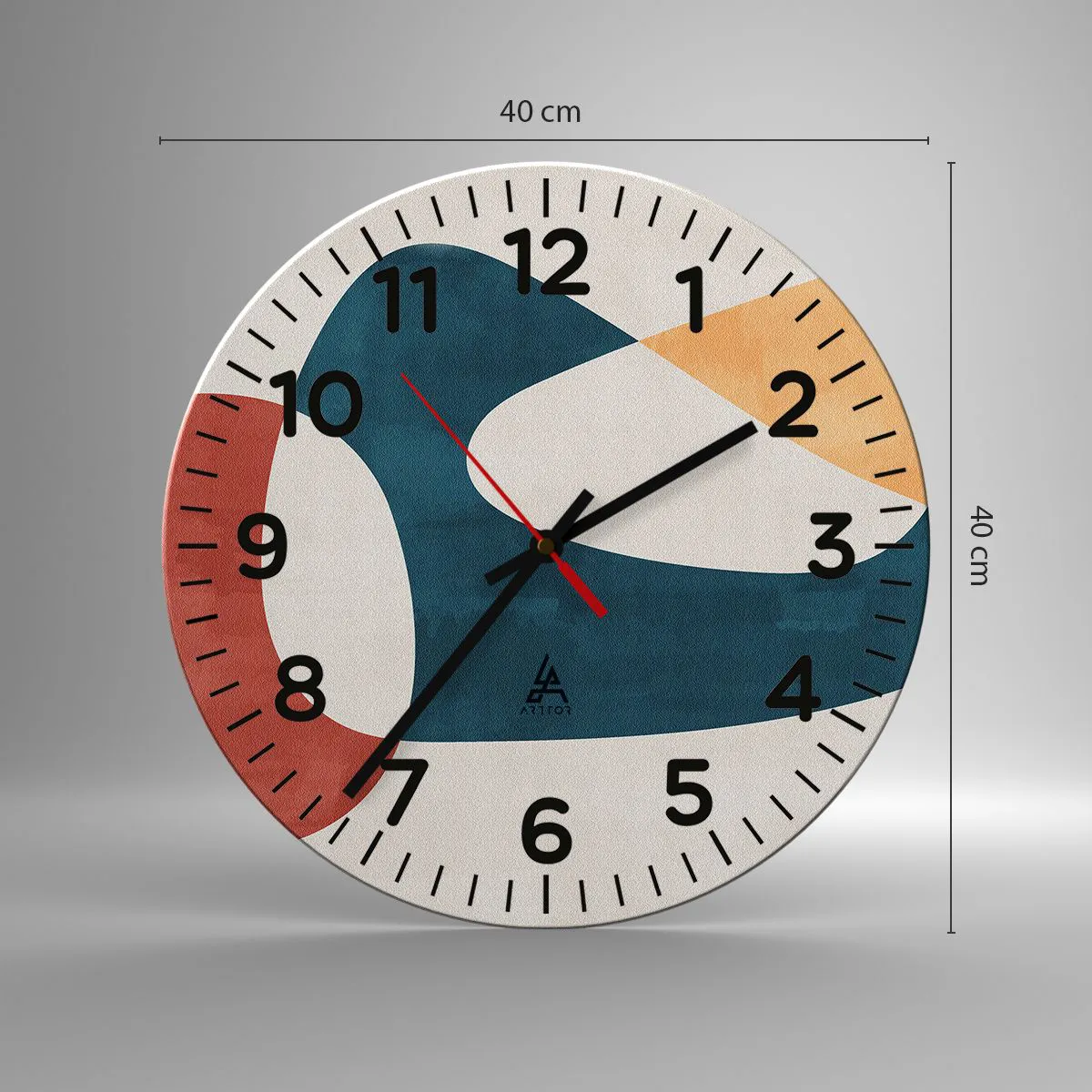 Reloj de pared - Reloj de vidrio - Influencias y metamorfosis - 40x40 cm