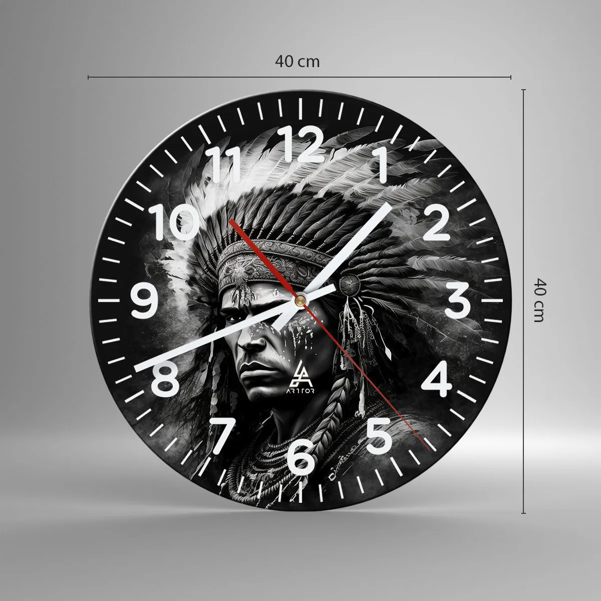 Nástěnné hodiny - Vůdce a bojovník - 40x40 cm