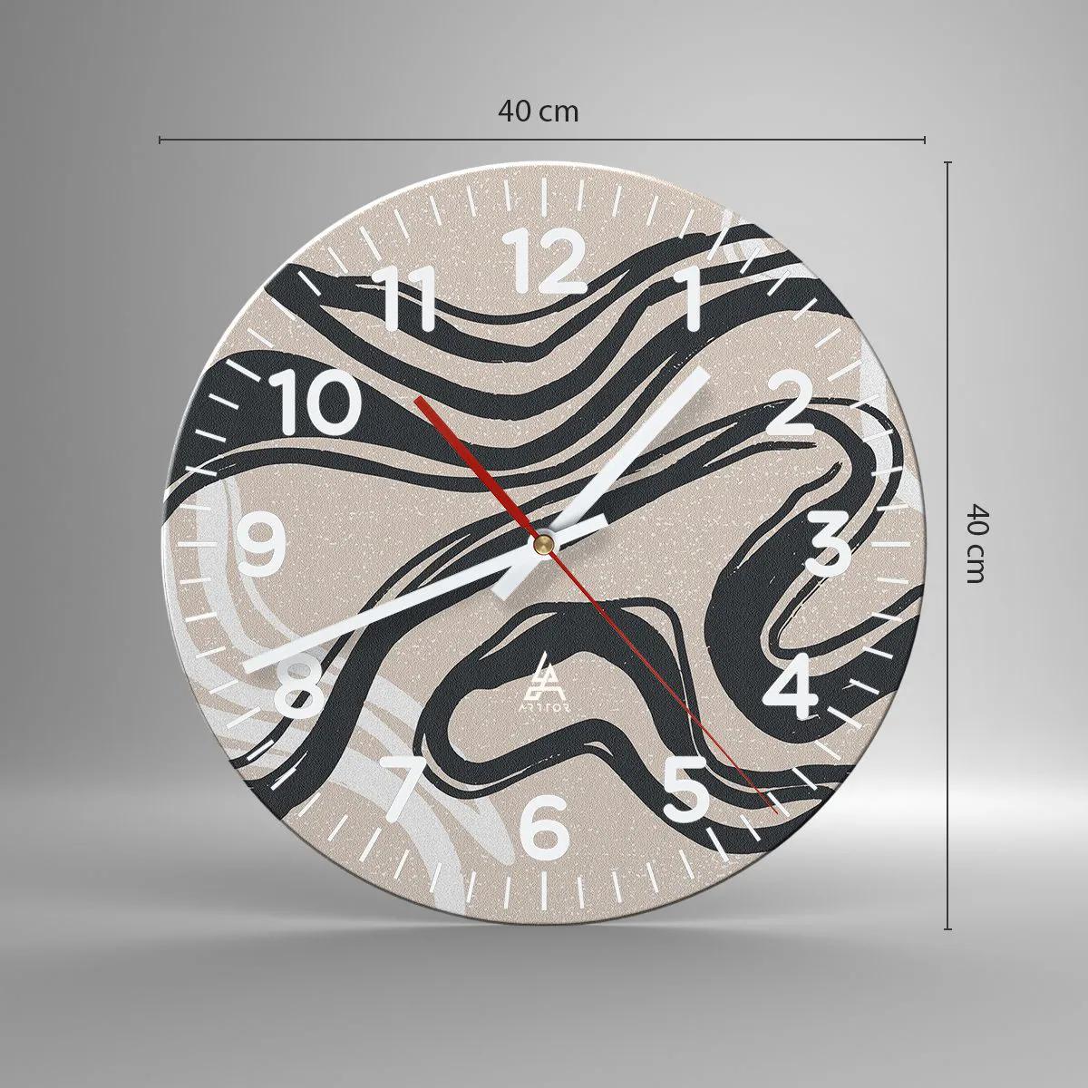 Reloj de pared - Reloj de vidrio - Expresión multiplicada - 40x40 cm