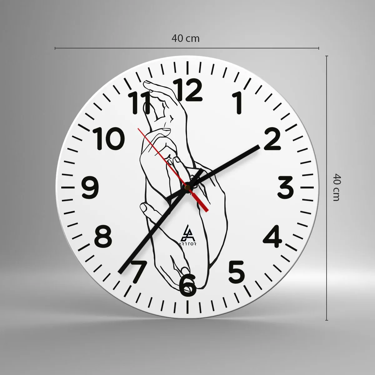 Nástenné hodiny - Dobrý dotyk - 40x40 cm