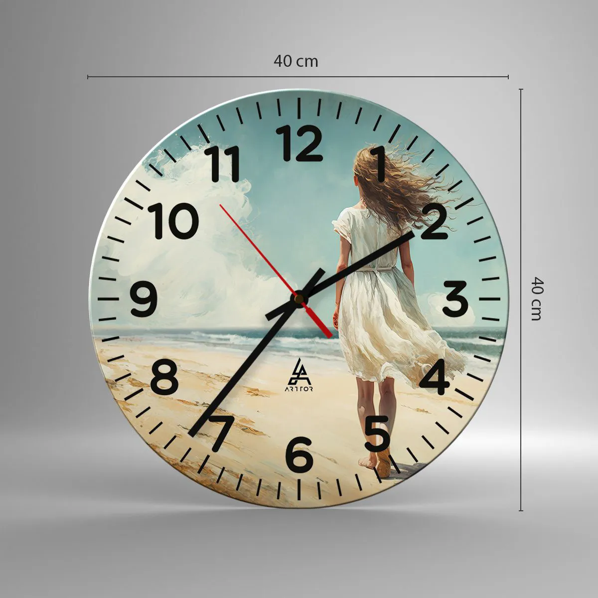 Horloge murale - Pendule murale - Pour rencontrer le soleil et le vent - 40x40 cm