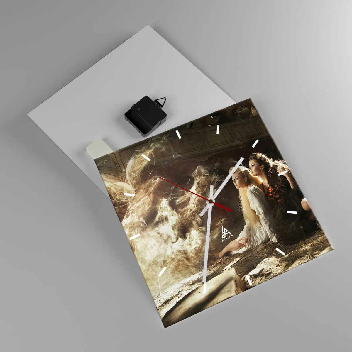 Ceas de perete - Ceas pe sticlă - Și poezia s-a născut - 30x30 cm