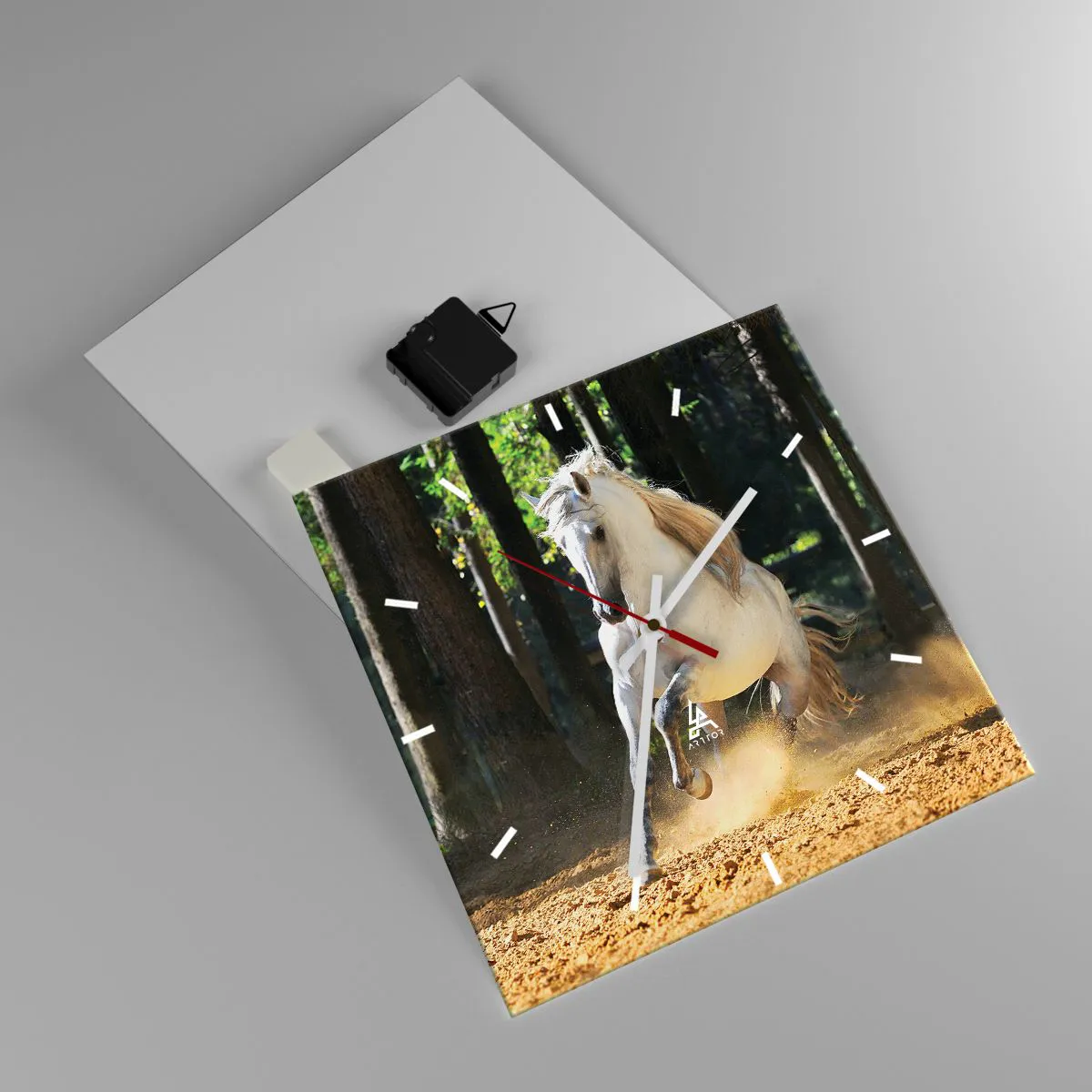 Ceas de perete - Ceas pe sticlă - Ca într-un roman fantastic - 30x30 cm