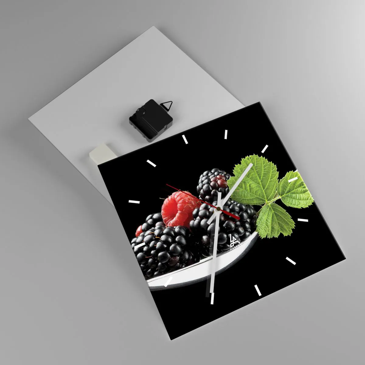 Ceas de perete - Ceas pe sticlă - Gustul prospețimii - 30x30 cm