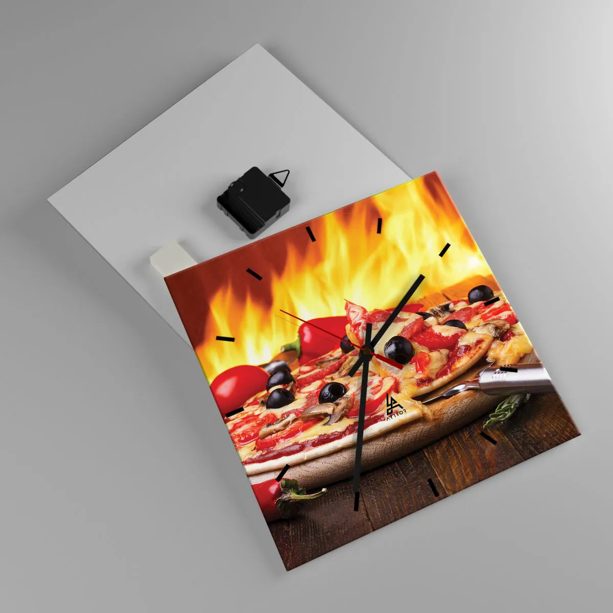 Ceas de perete - Ceas pe sticlă - From Italy with love - 30x30 cm