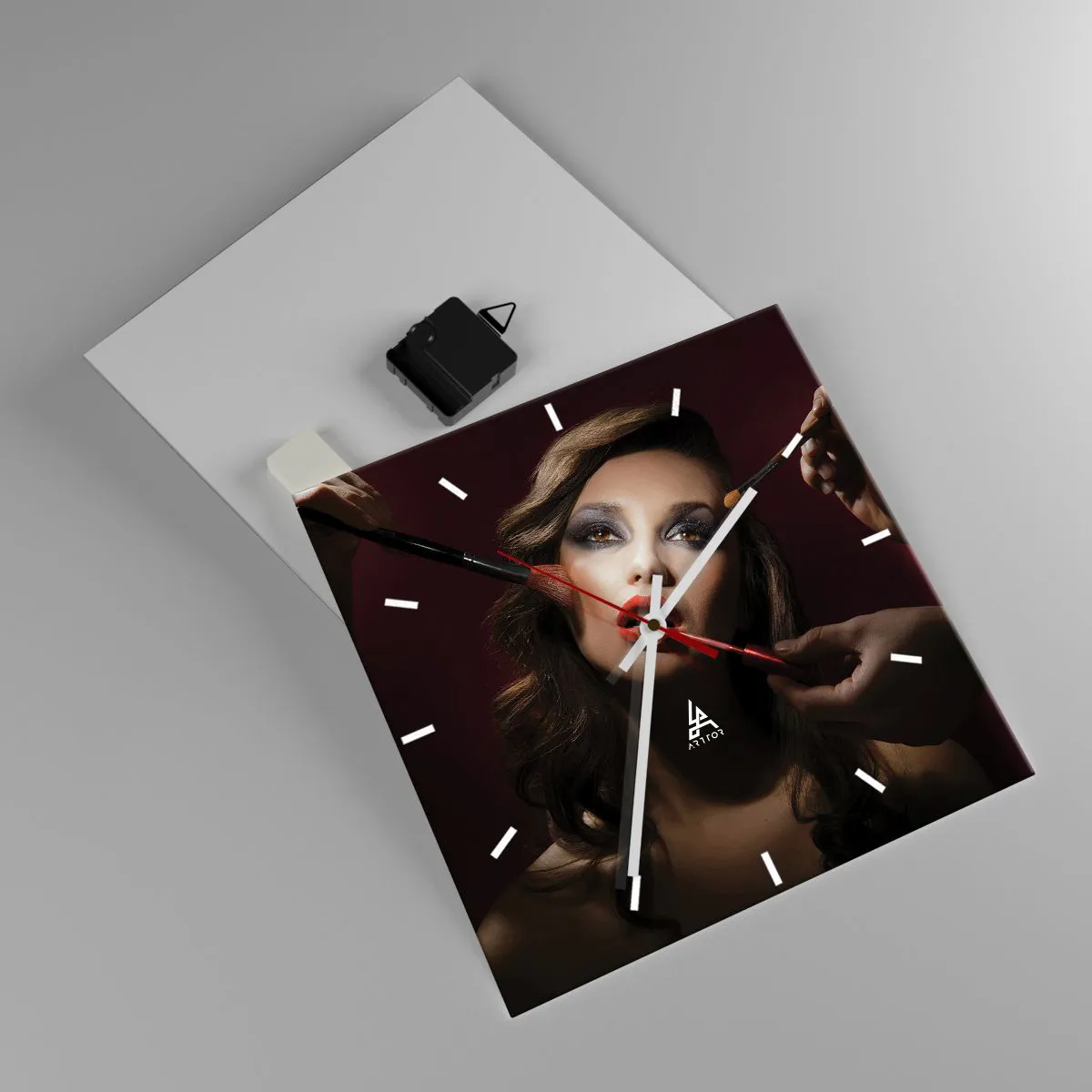 Wall clock - Clock on glass - Beautiful and Dreamy - 30x30 cm