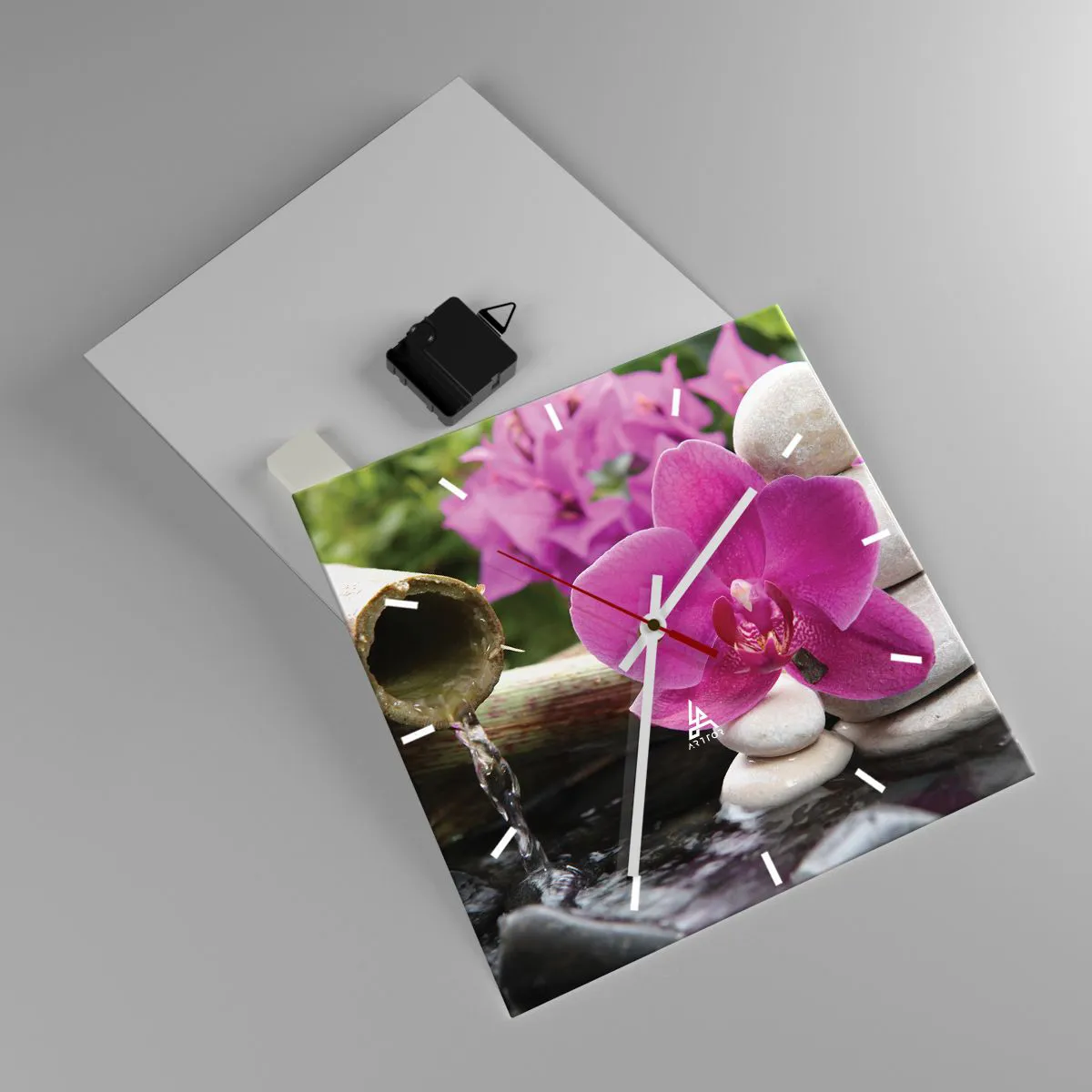 Wall clock - Clock on glass - You Are Already Resting - 30x30 cm