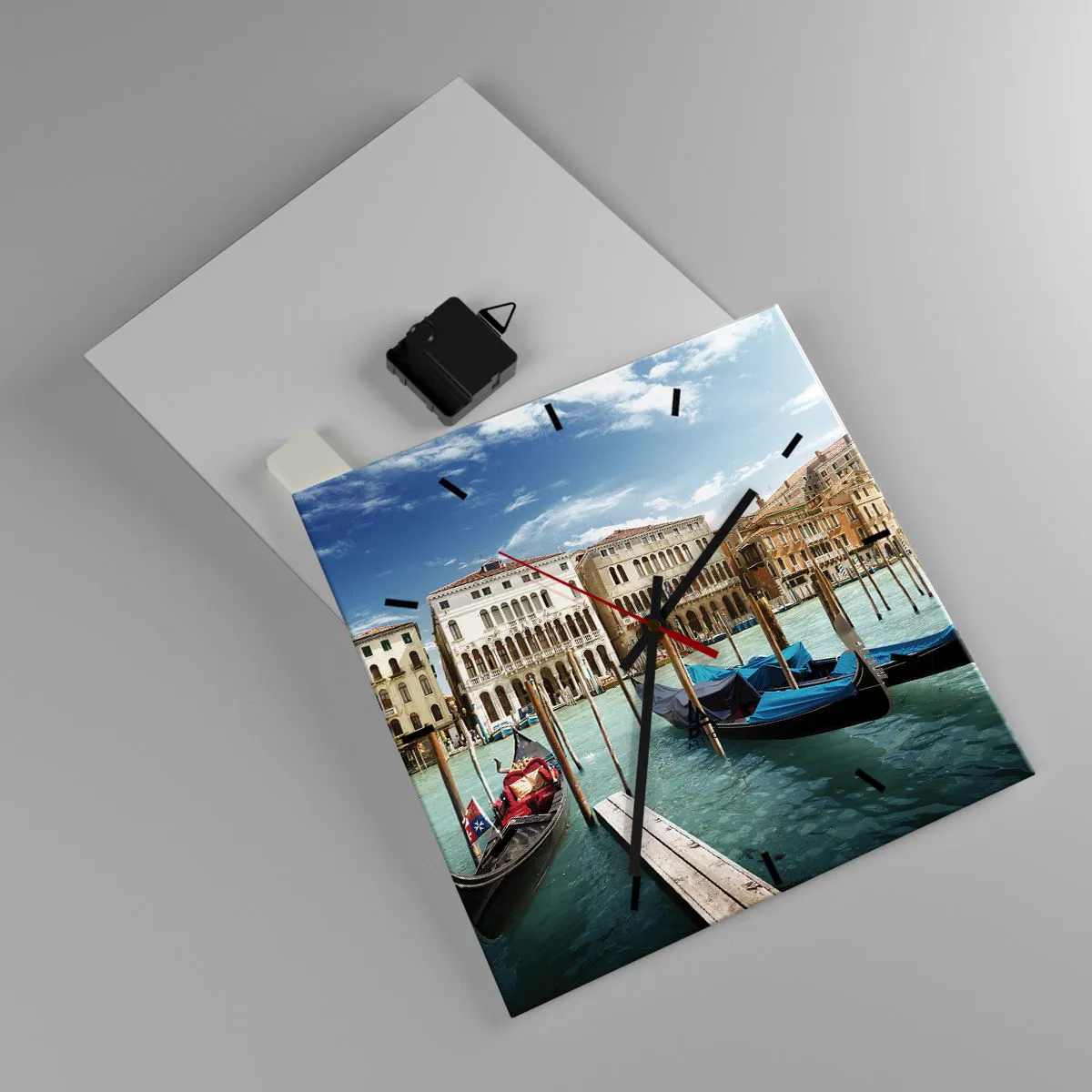 Wandklok - Klok - Paleizen in het blauw - 30x30 cm