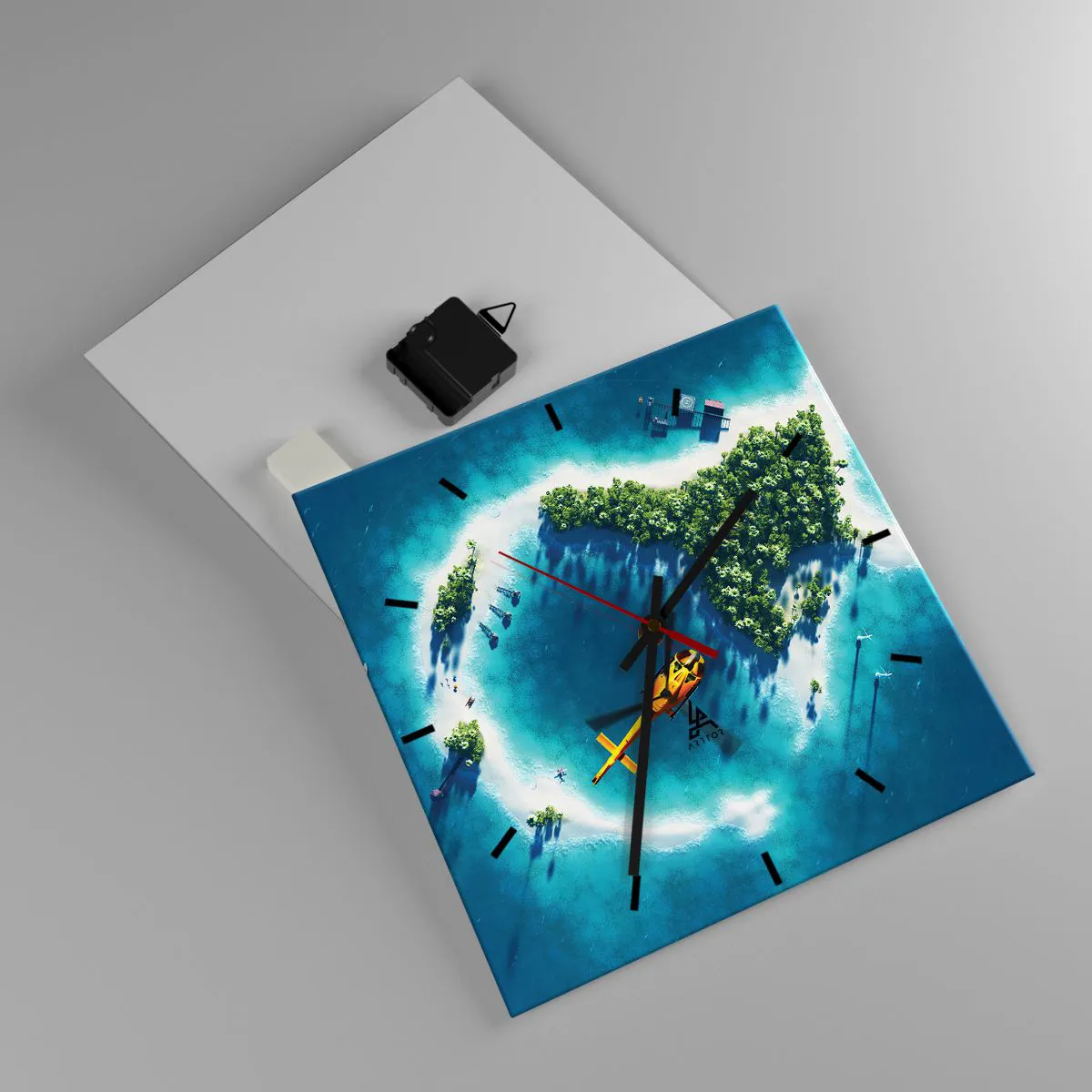 Falióra, Óra - Vegyél magadnak egy szigetet - 30x30 cm