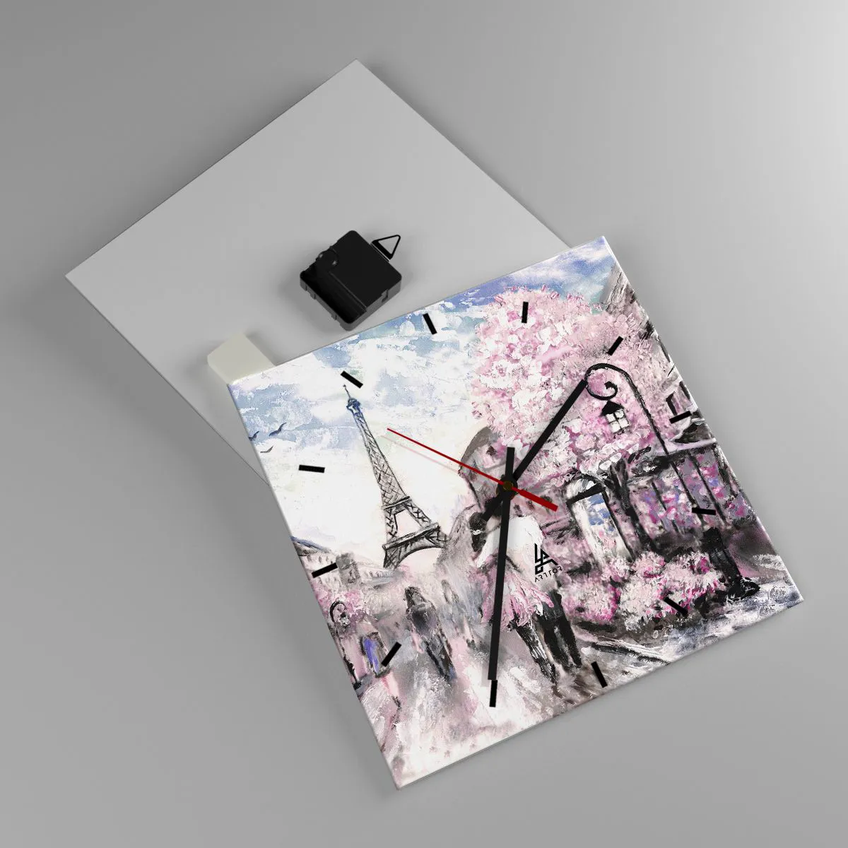 Wall clock - Clock on glass - If You Were To Fall In Love - 30x30 cm