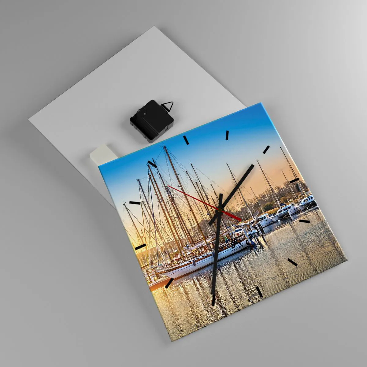 Ceas de perete - Ceas pe sticlă - Vântul trebuie să doarmă și el - 30x30 cm