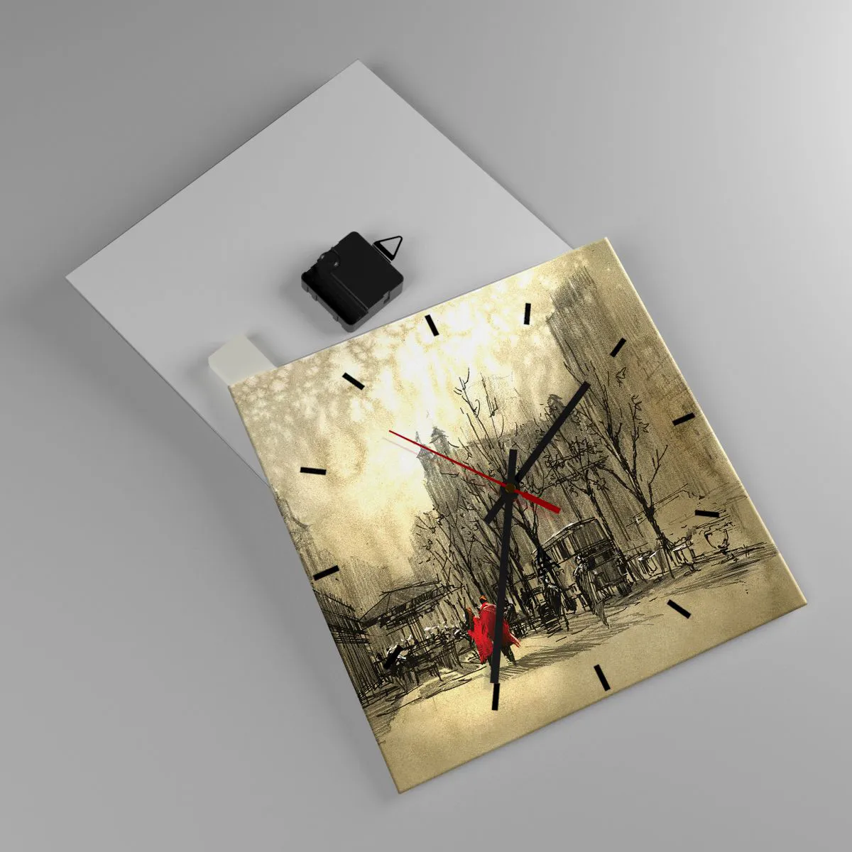 Falióra, Óra - Egy randevú a londoni ködben - 30x30 cm