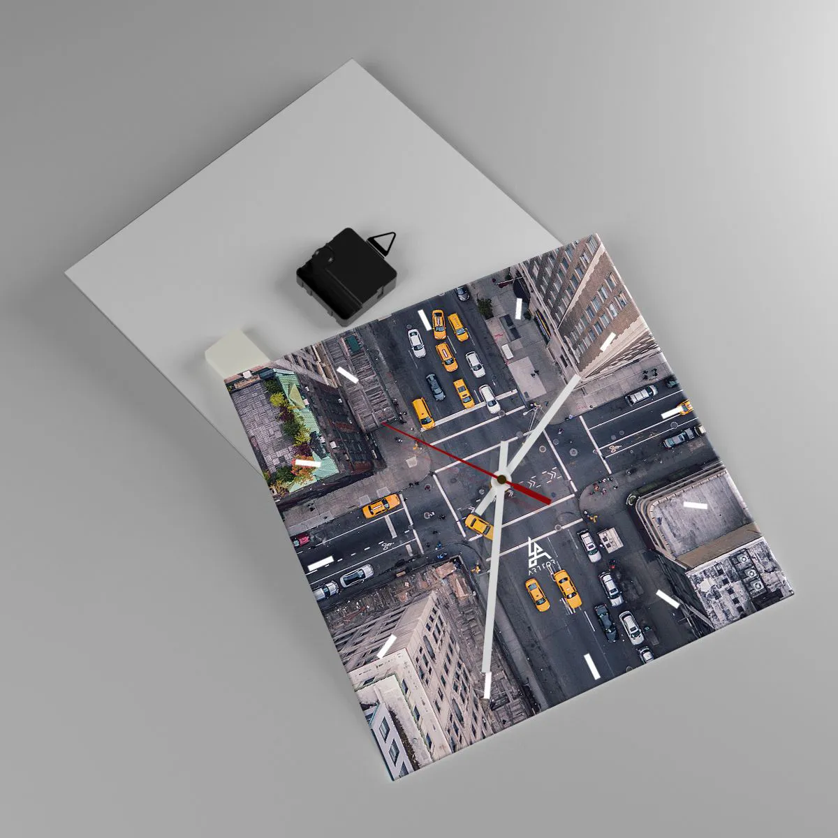 Wall clock - Clock on glass - Simple Choice - 30x30 cm