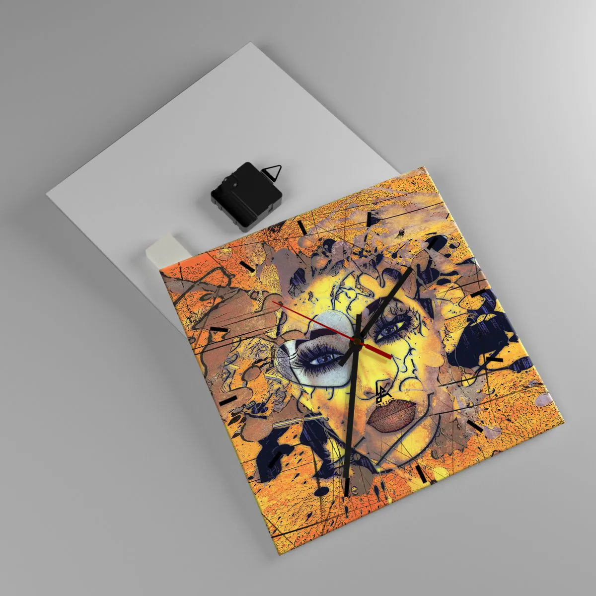 Ceas de perete - Ceas pe sticlă - Frumusețe însorită - 30x30 cm