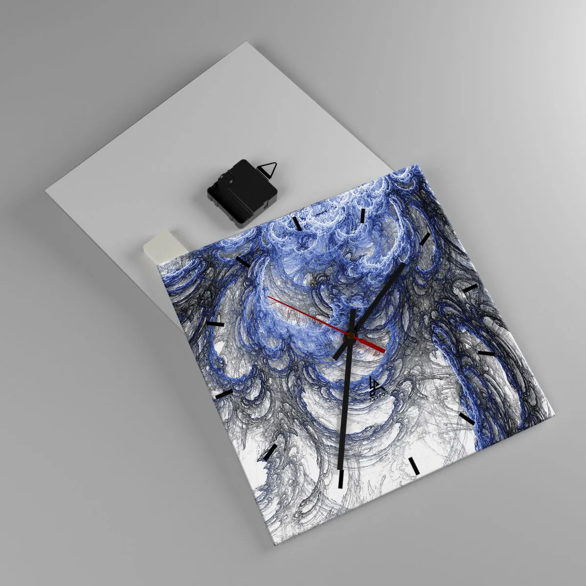 Ceas de perete - Ceas pe sticlă - Nașterea unui val - 30x30 cm