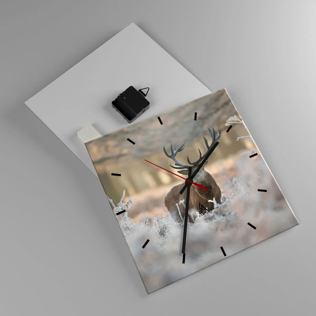 Relógio de parede - Relógio em vidro - Uma manhã fresca - 30x30 cm