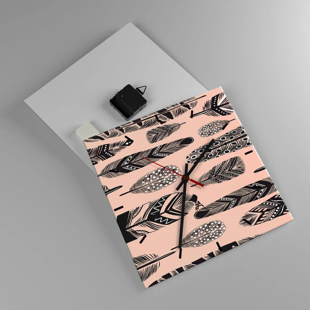 Relógio de parede - Relógio em vidro - Colecção Indiana - 30x30 cm