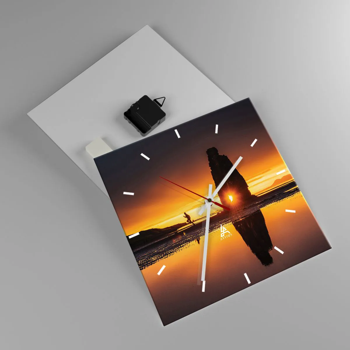 Relógio de parede - Relógio em vidro - Só você e a natureza - 30x30 cm