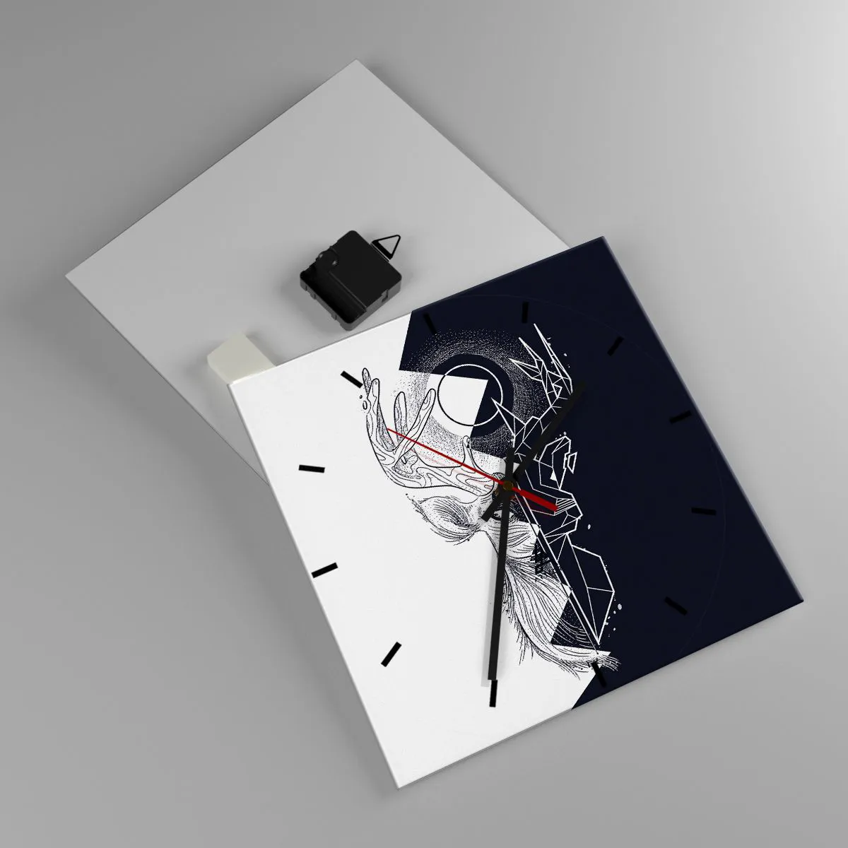 Nástěnné hodiny - Válka a jednota opaků - 30x30 cm