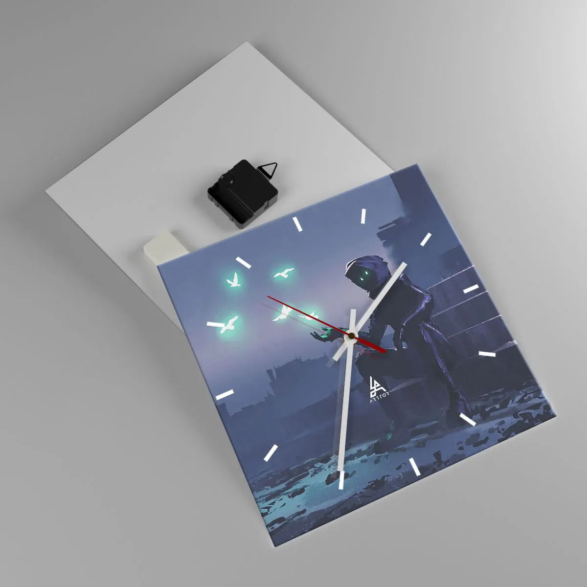 Ceas de perete - Ceas pe sticlă - Viața se va întoarce - 30x30 cm