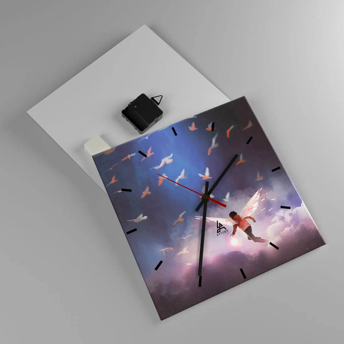 Nástěnné hodiny - Je třeba mít odvahu a představivost - 30x30 cm