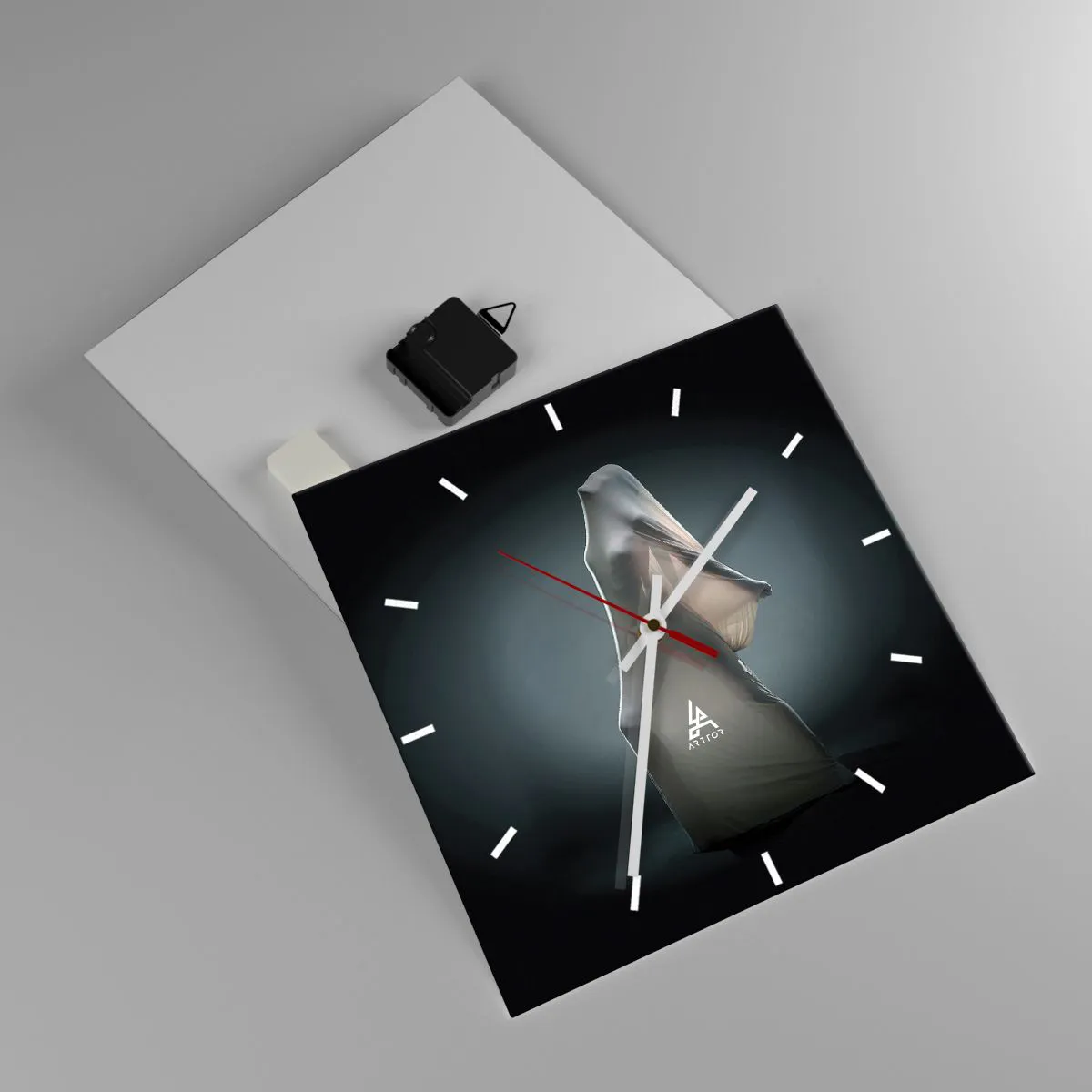 Wall clock - Clock on glass - Hidden Desires - 30x30 cm