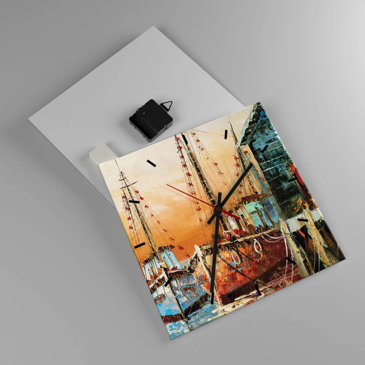 Ceas de perete - Ceas pe sticlă - Întoarcere pașnică - 30x30 cm