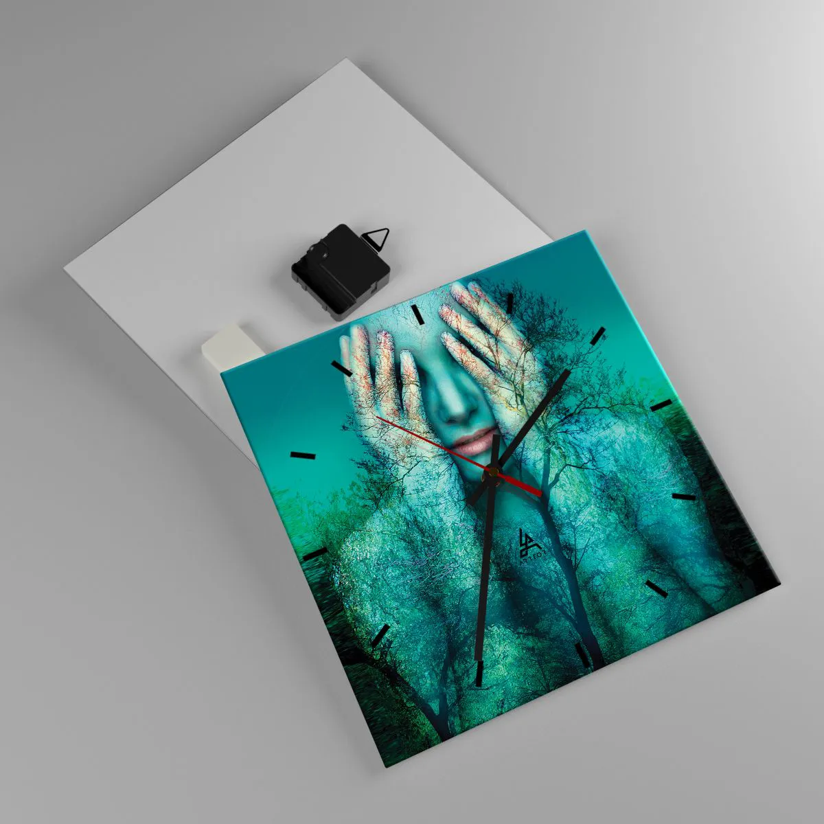 Falióra, Óra - Kékbe merítve - 30x30 cm