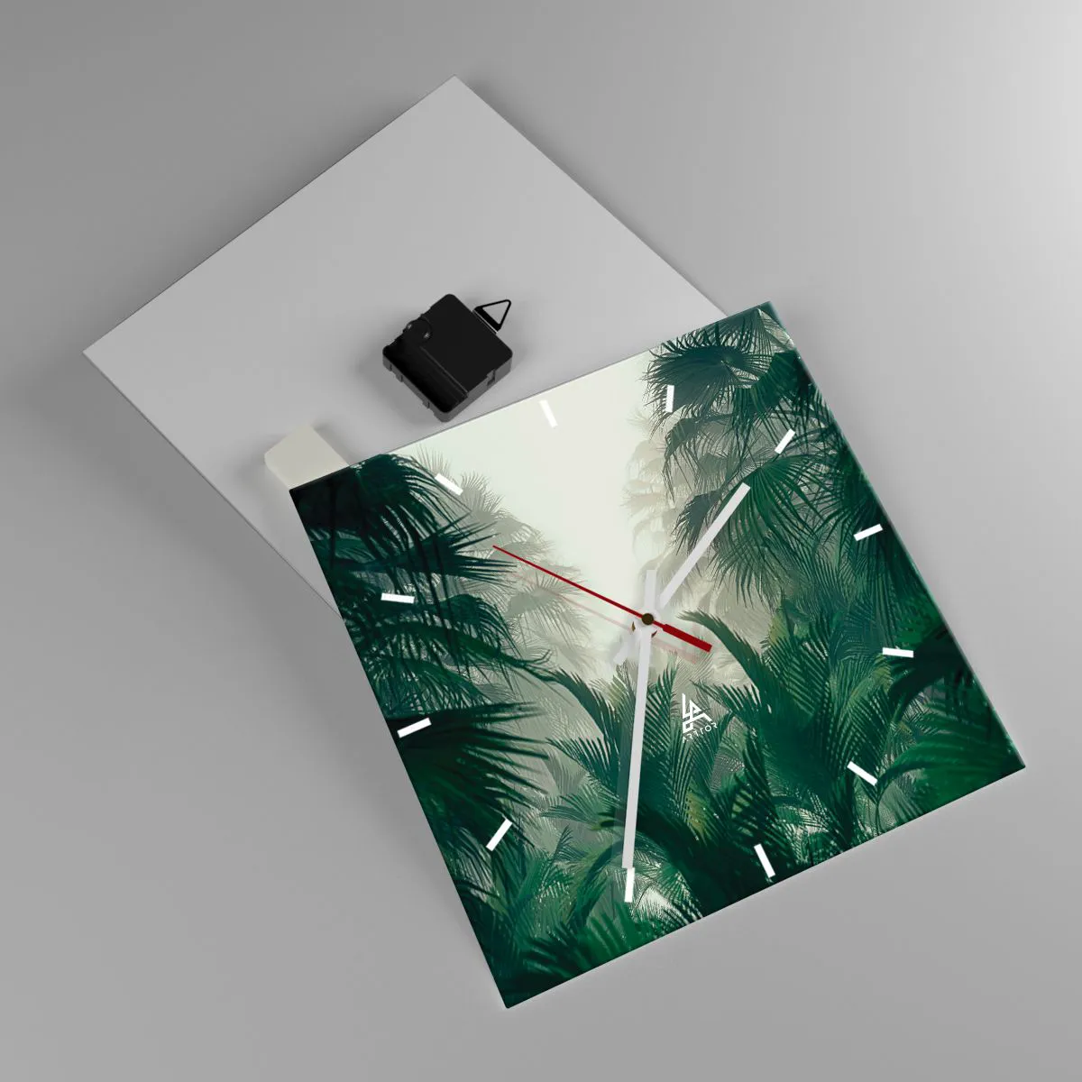 Wandklok - Klok - Tropisch mysterie - 30x30 cm