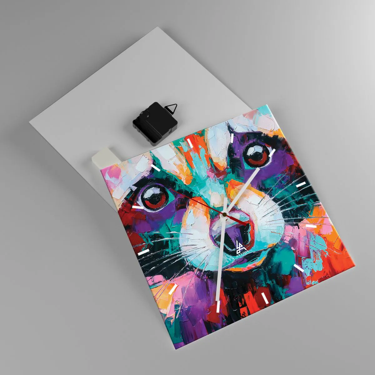 Ceas de perete - Ceas pe sticlă - Doar emoții bune - 30x30 cm