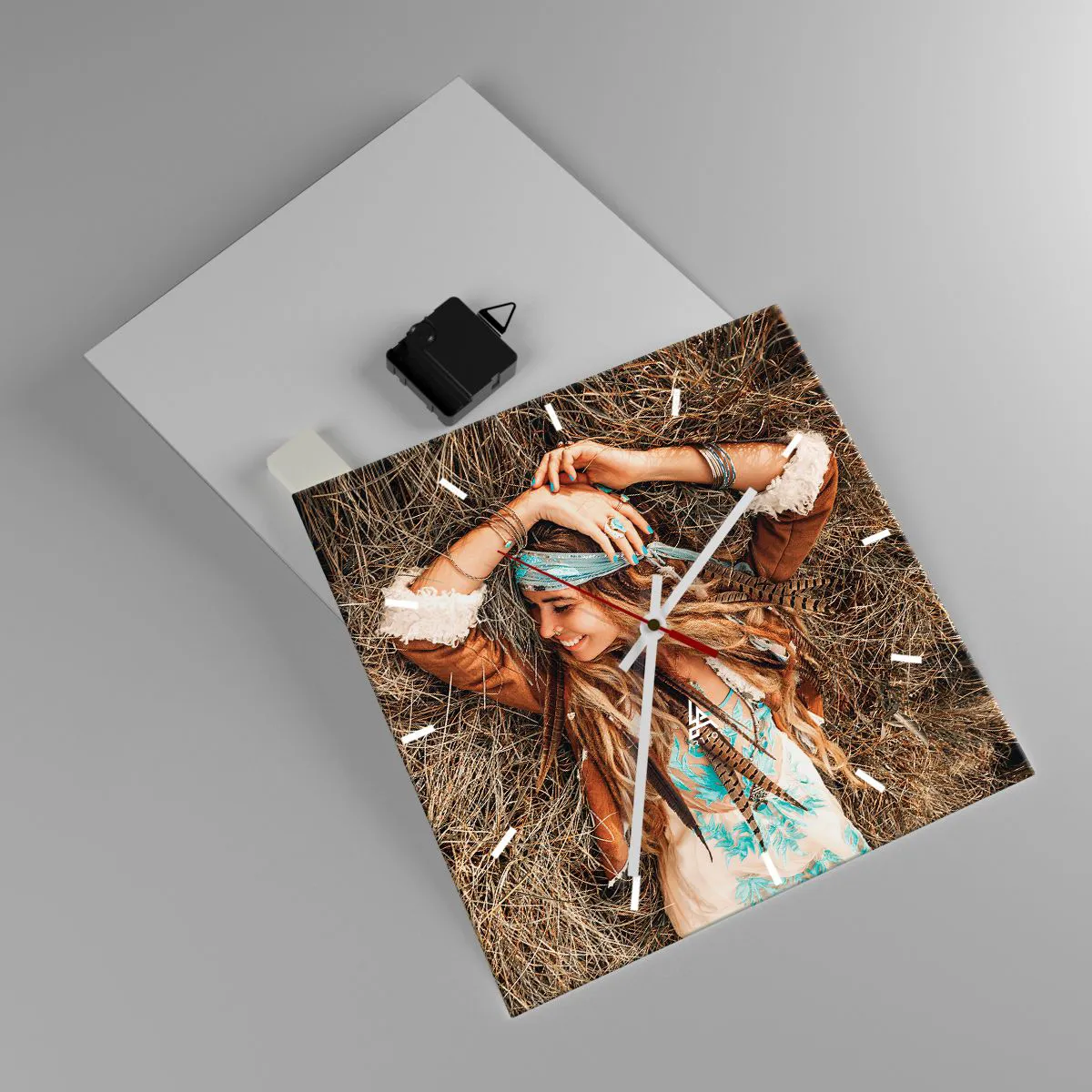 Ceas de perete - Ceas pe sticlă - În drum spre vara iubirii - 30x30 cm