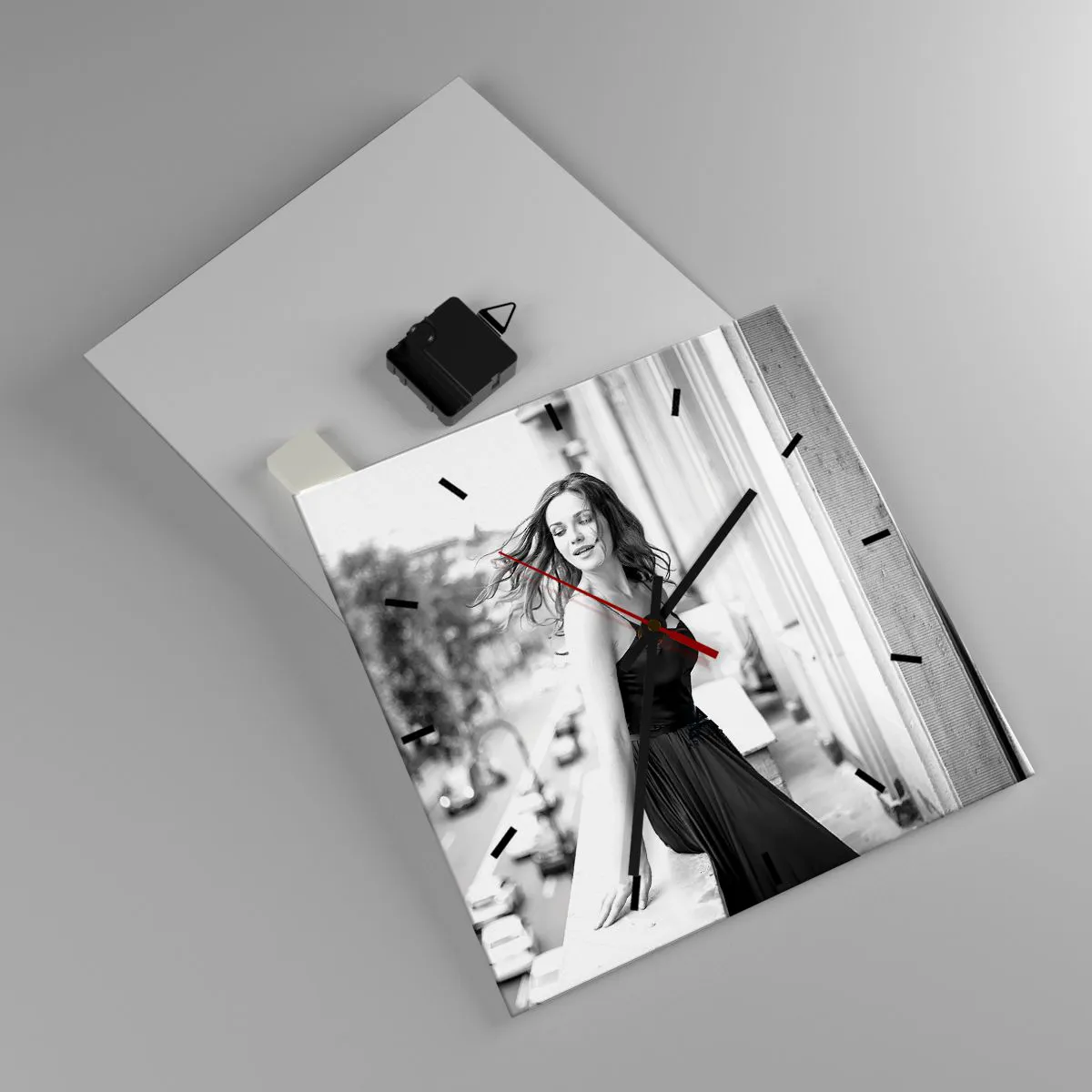 Wall clock - Clock on glass - Certainly a Parisian - 30x30 cm