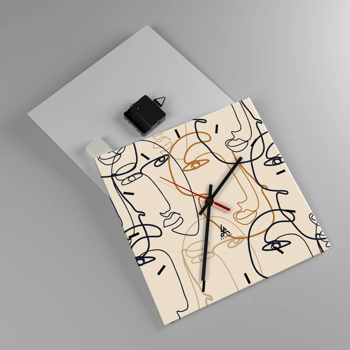 Falióra, Óra - Többszörös portré - 30x30 cm