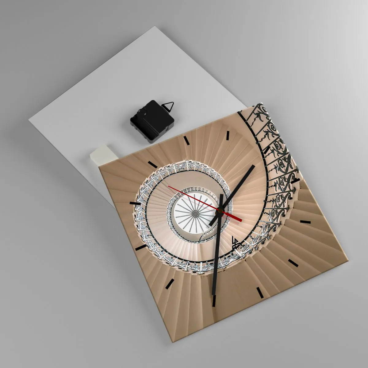 Ceas de perete - Ceas pe sticlă - În interiorul cochiliei - 30x30 cm