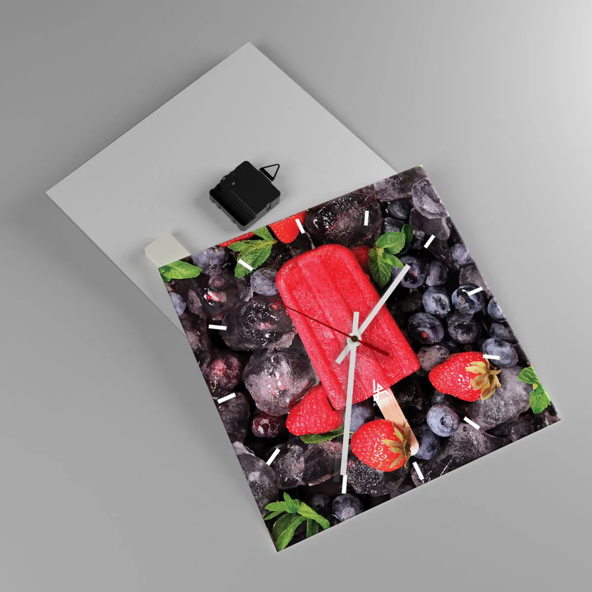 Ceas de perete - Ceas pe sticlă - Umbra unei veri fierbinți - 30x30 cm