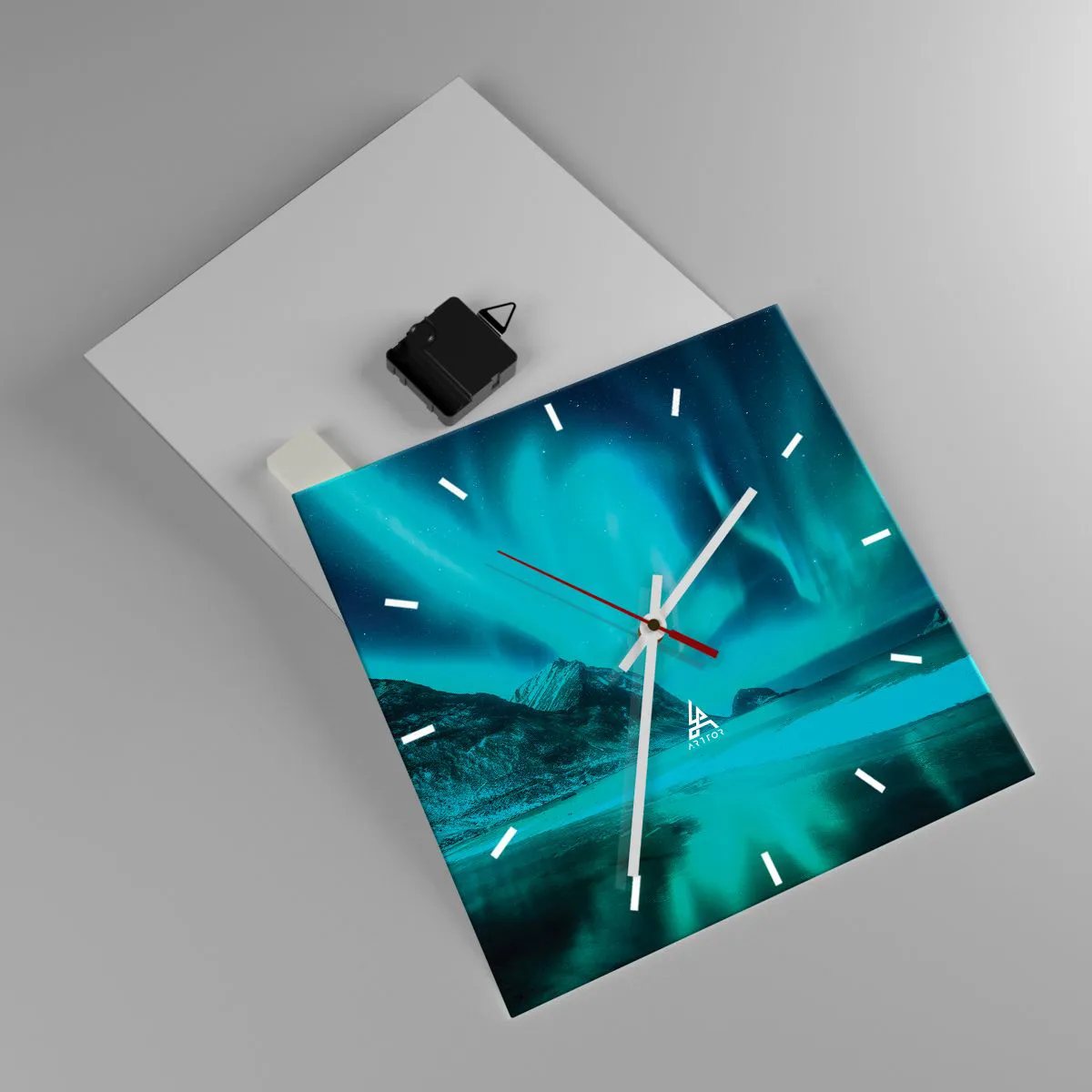 Relógio de parede - Relógio em vidro - Maravilhas do Norte - 30x30 cm