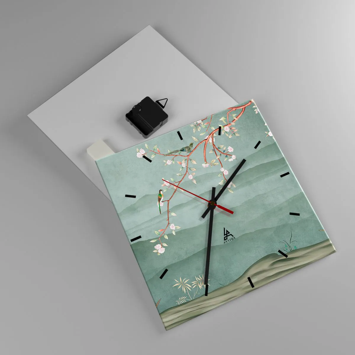 Ceas de perete - Ceas pe sticlă - Primăvara, ah, tu ești - 30x30 cm