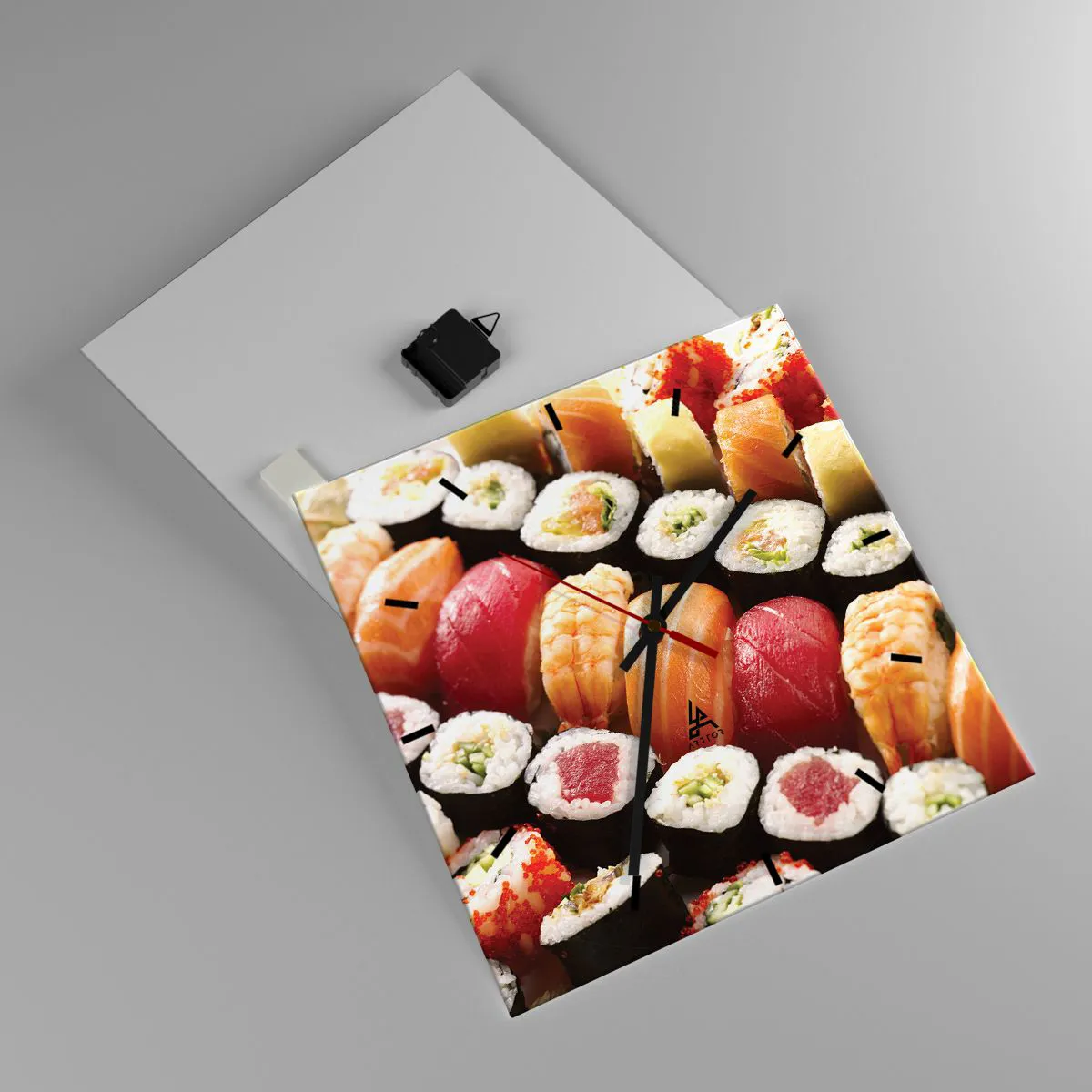 Orologio da parete - Orologio in Vetro - Colori e sapori dell'Asia - 40x40 cm