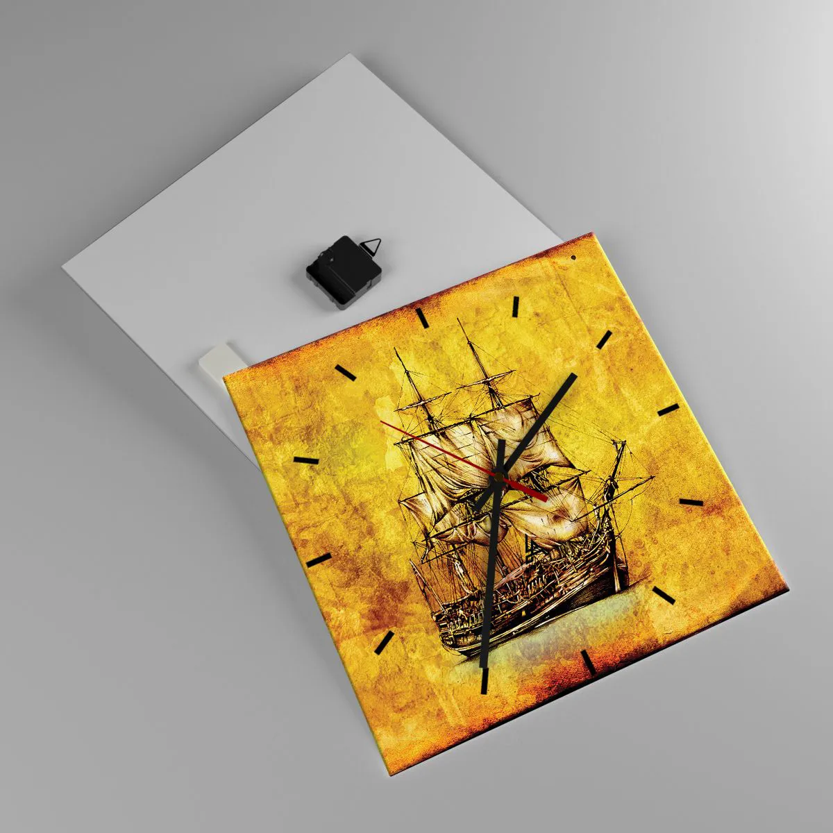 Wandklok - Klok - Richting Tortuga! - 40x40 cm