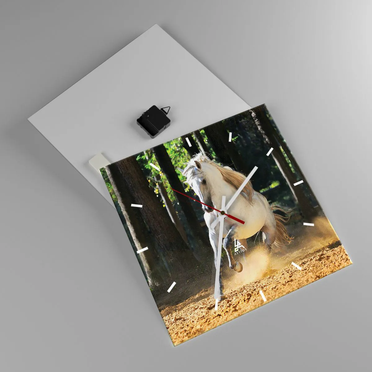 Ceas de perete - Ceas pe sticlă - Ca într-un roman fantastic - 40x40 cm