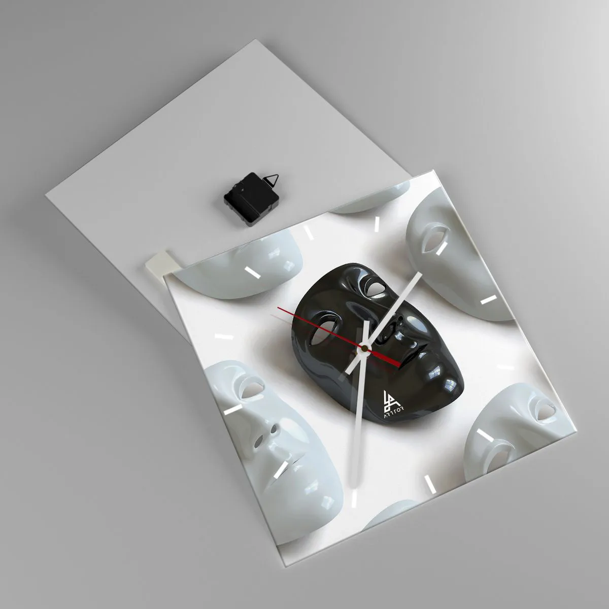 Wanduhr - Glasuhr - Wie hebt man sich ab? - 40x40 cm