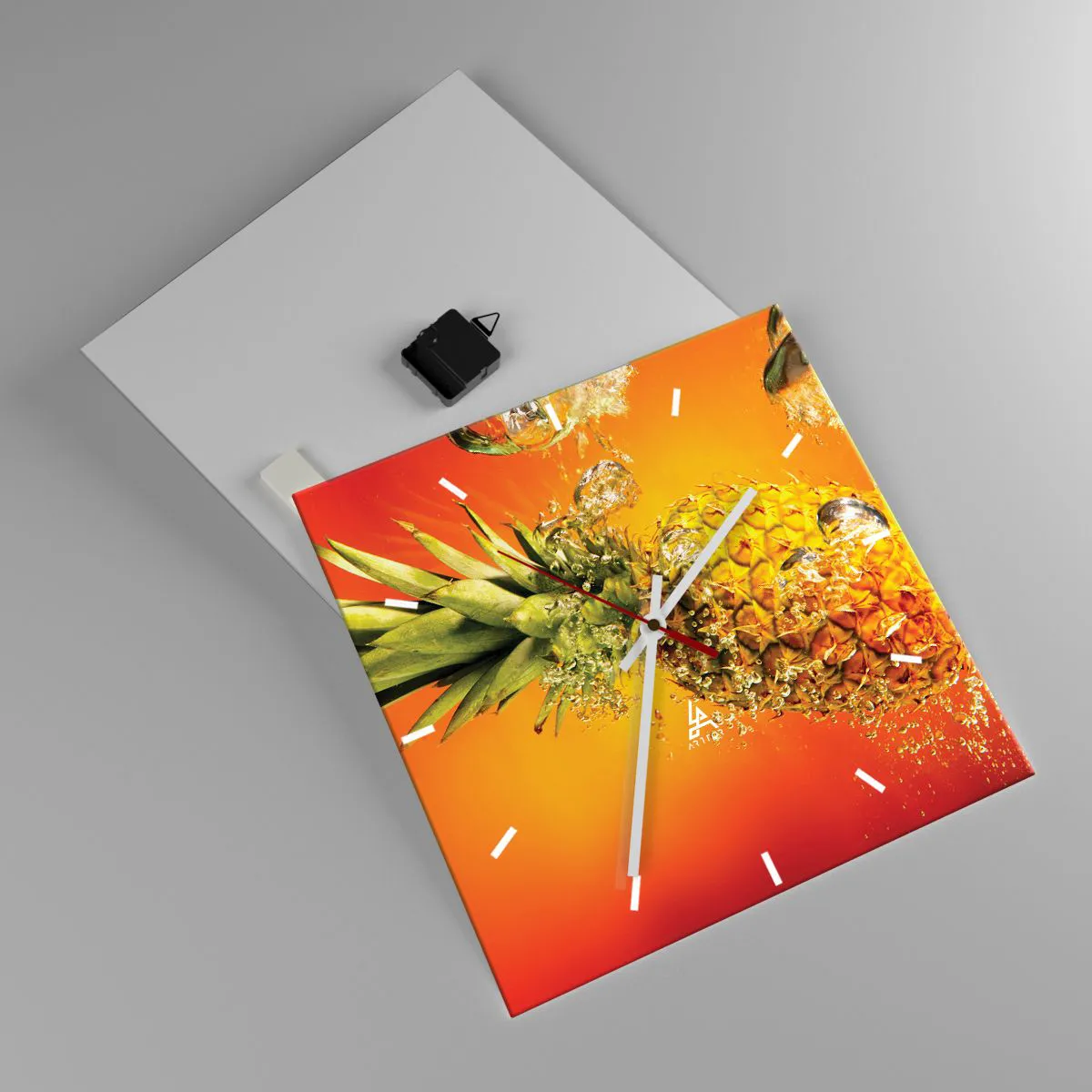 Reloj de pared - Reloj de vidrio - Jugosa frescura tropical - 40x40 cm