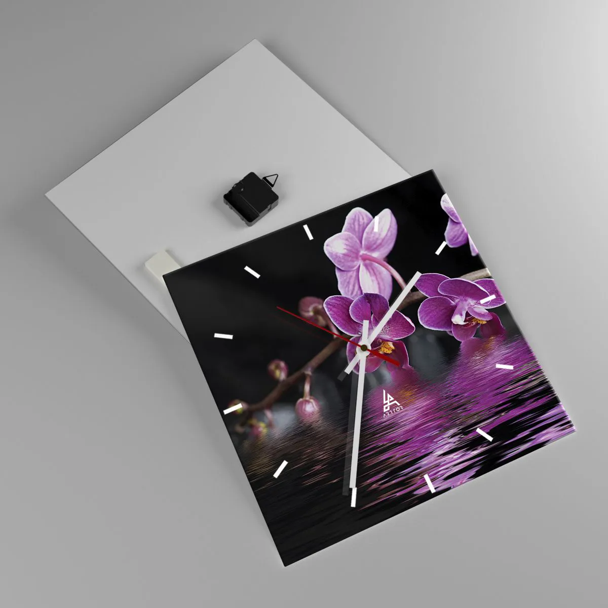 Falióra, Óra - Lila a szépség tükörképe - 40x40 cm