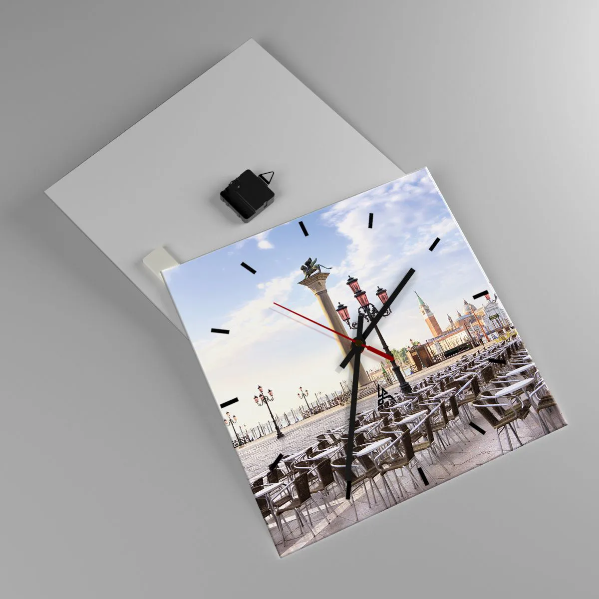 Reloj de pared - Reloj de vidrio - Vamos, todo está listo - 40x40 cm