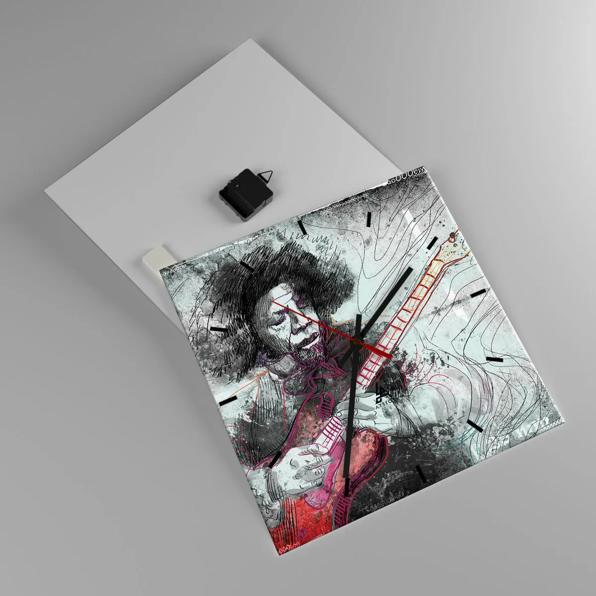 Nástenné hodiny - Na vlnách hudby - 40x40 cm