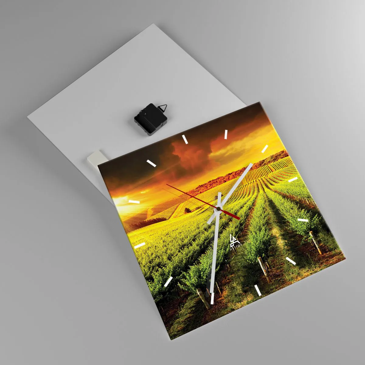 Ceas de perete - Ceas pe sticlă - Sub soarele australian - 40x40 cm