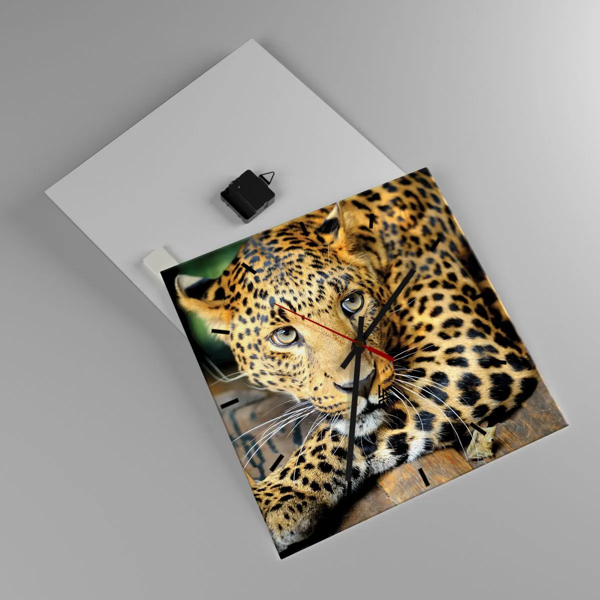 Ceas de perete - Ceas pe sticlă - Nu-ți fie teamă, apropie-te - 40x40 cm